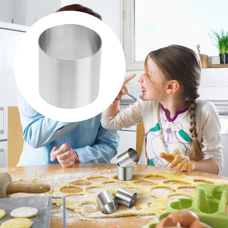 12Pcs Cake Ring Molds Round Cake Making Molds Stainless Steel Mousse Molds gallery
