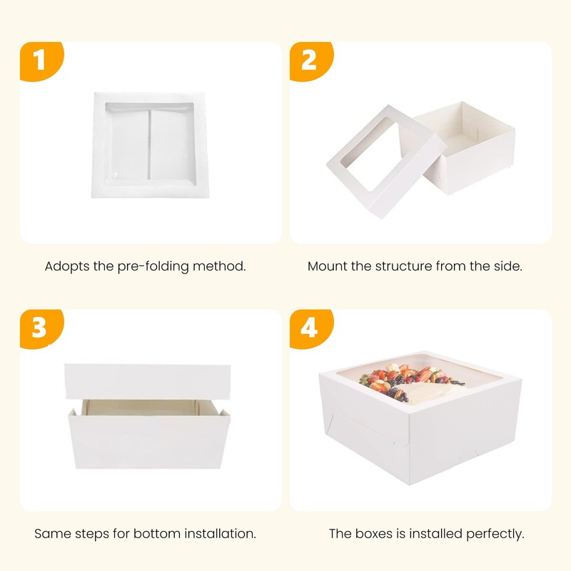 20Pcs Cake Boxes with Window and Cake Boards White Bakery Boxes for Cakes Gif... gallery
