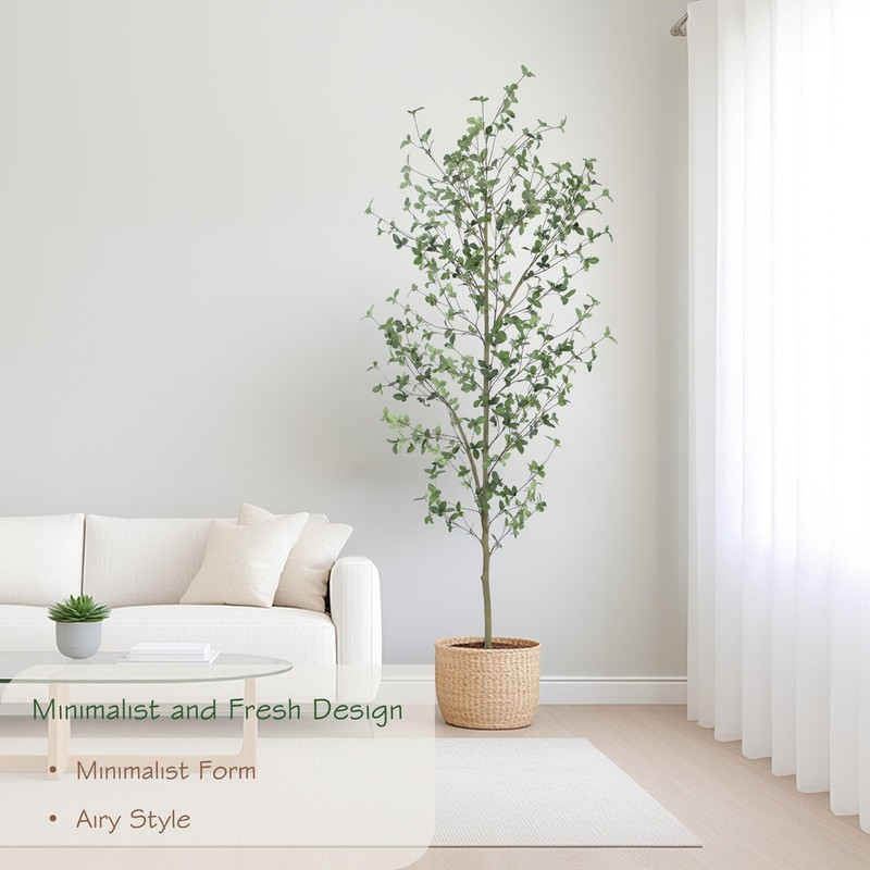 Bellacat 7Ft Artificial Quince Leaf Tree Realistic Trunks 84In Faux Quince Leaf gallery