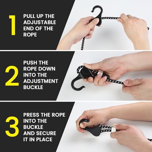 Adjustable Bungee Cords with Hooks 48" - 8 Pack - Heavy Duty - 48 INCH x 8 gallery