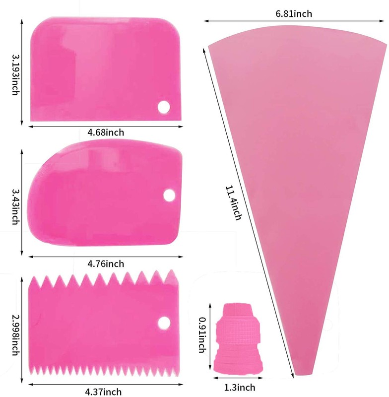 Silicone Icing Piping Bag,Reusable Cream Pastry Bag and 14× Stainless Steel N... gallery