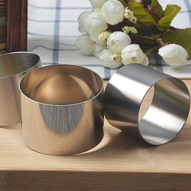 2 Inch Mini Round Mousse Cake Food Grade Stainless Steel Pastry Mold gallery