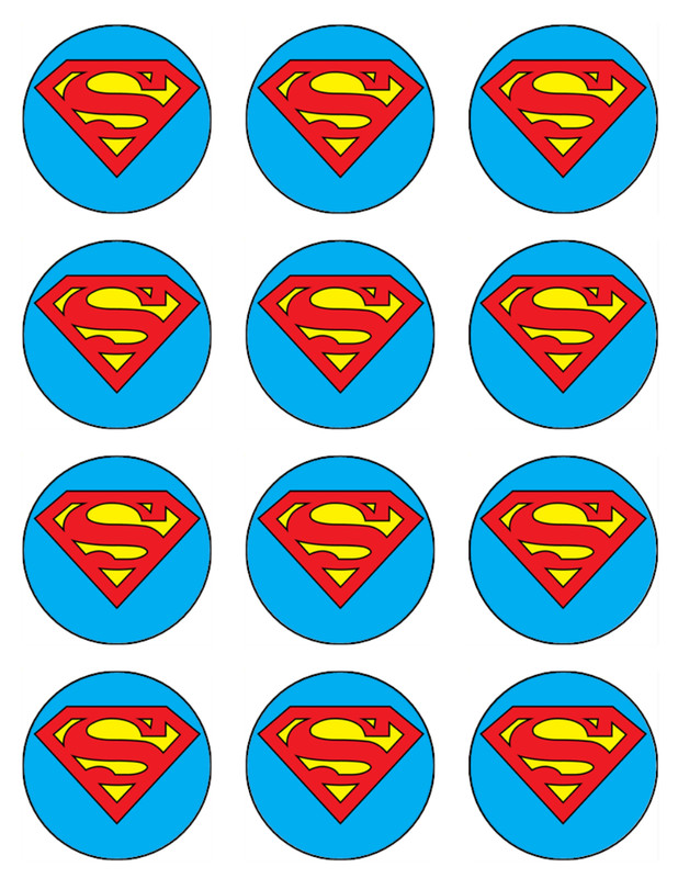 Superman Edible Cake & Cupcake Toppers – Wafer - Superhero Birthday Decorations gallery