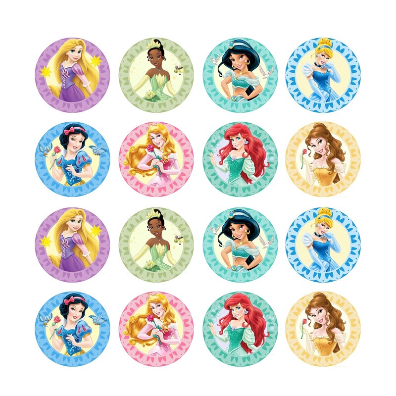 Disney Princess Edible Icing Wafer Cake cupcake Topper Birthday Decorations gallery