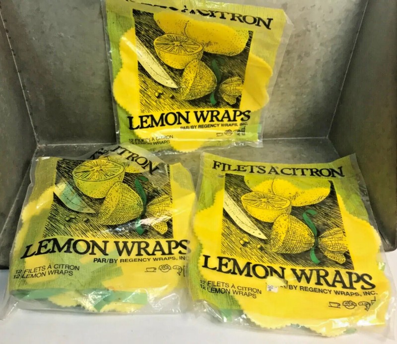 39 Unused Lemon Cover w/ Ribbon For Seed Free Squeezing Lemon Halves or Wedges