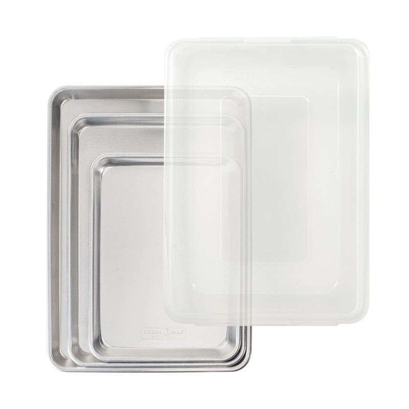 Nordic Ware Naturals 4 Piece Set – Usa Made Aluminum Commercial Quality Pans