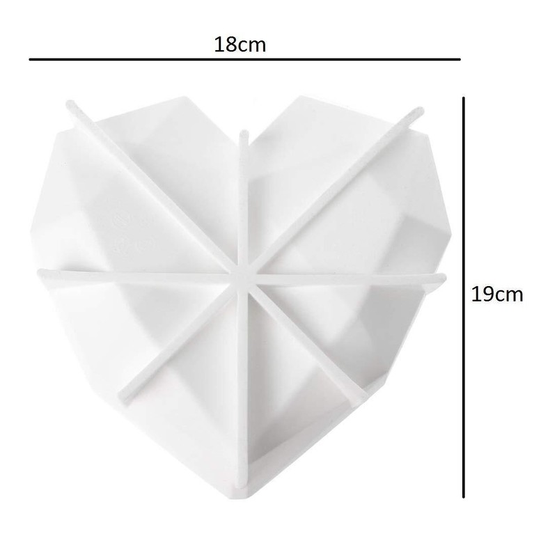 Syga Pinata 3D Diamond Heart Love Shape Silicone Cake Mold gallery