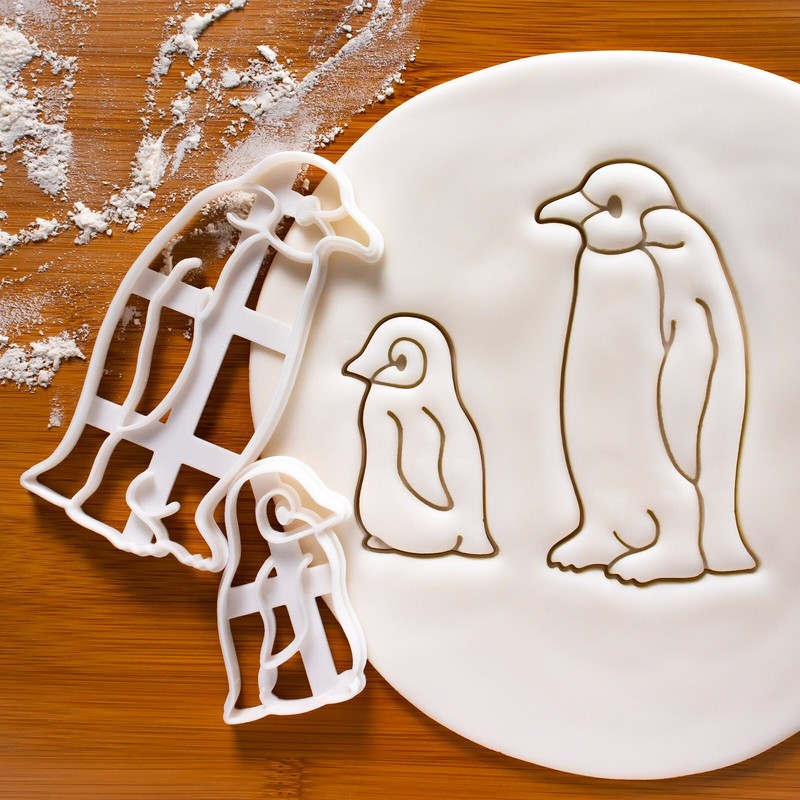 Emperor Penguin & Baby Penguin Cookie Cutters Set – cute arctic animal Antarctic