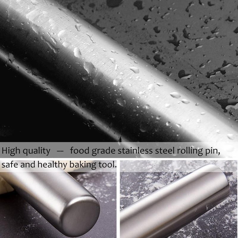 Hvanam Stainless Steel Rolling Pin 15.75*1.53 Inch, gallery