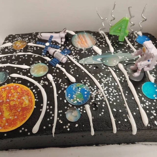 Edible Solar System -Planets -Outer Space edible cake decoration gallery