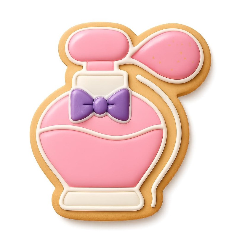 Vintage Perfume Bottle Cookie Cutter & Stamp, Fondant & Clay – 4×3.3