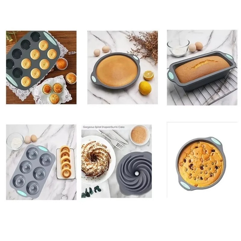 Verve & Vessel™ Silicone Bundt Cake Mold - 3D Spiral Non-Stick Baking Pan gallery