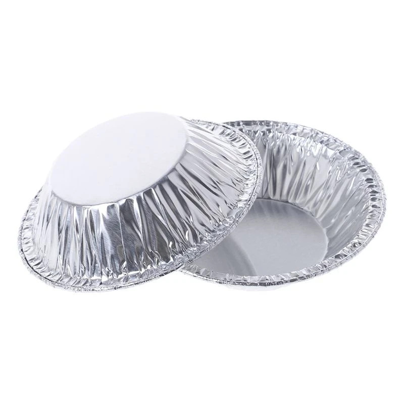 10pcs Reusable Silver Stainless Steel Cupcake Egg Tart Mold Cookie Pudding Mould