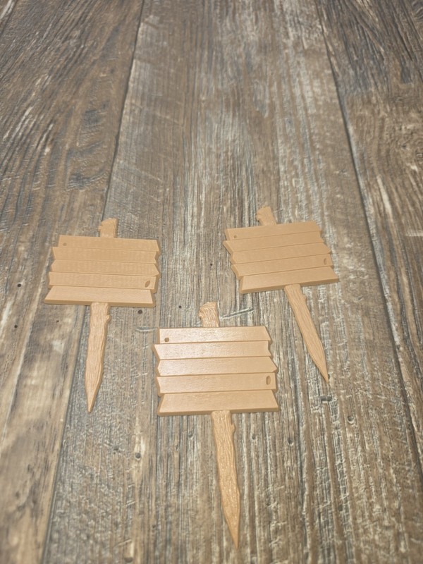 Cake topper Set Of 3 Wooden signs Cupcake. Vintage, message board. Keep Out