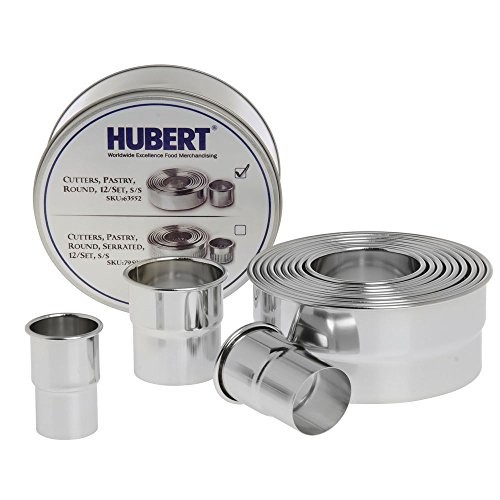 HUBERT® Pastry Cutter Set Round Stainless Steel 12 Per Set gallery
