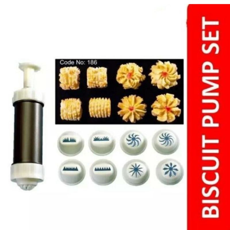 Pineapple Tart/Semperit Mold Biscuit Cookies Plunger Pump Set No 186 (8 Pattern)