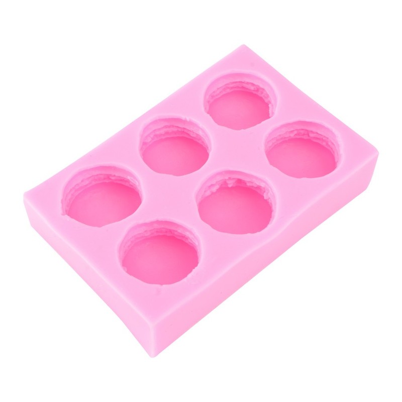 Set of 6 Reusable Silicone Fondant Molds for Baking Macaron Cake Decor