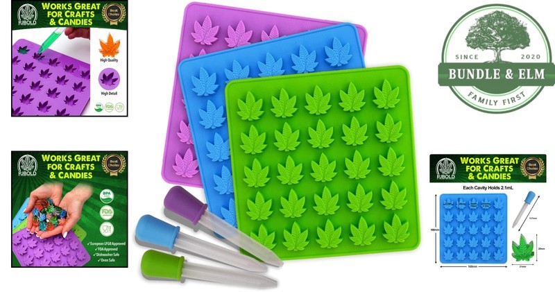 Professional Silicone Gummy Molds for Leaf Designs, Oven & Dishwasher Safe gallery