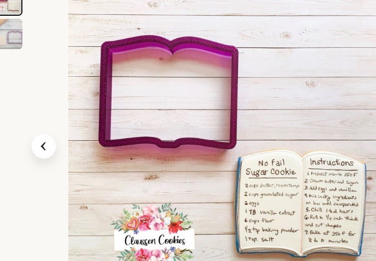 rple Book-Shaped Cookie Cutter, Large Plastic, Easy Clean, School Theme, 1pk