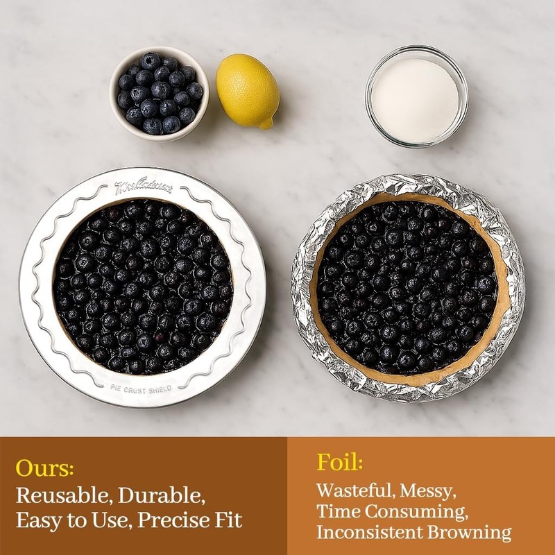 Pie Crust Protector Shield Set Of 2 Fits 9.5-Inch And 10-Inch Pie Plates gallery