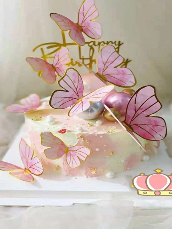 *10pcs 3D BUTTERFLIES FOR CAKE TOPPERS DECORATIONS for birthday party cakes gallery