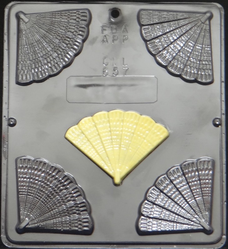 Fan Chocolate Candy Mold Wedding 657 NEW