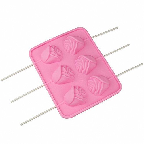 3D Flower Lollipop Mold and 20Pcs Sticks - MoldFun Rose Silicone Lolly Pop gallery