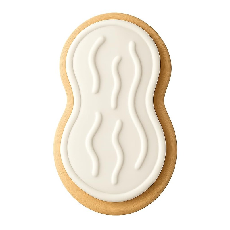 Half Peanut Cookie Cutter & Stamp, Fondant & Clay - 2.5x4" gallery