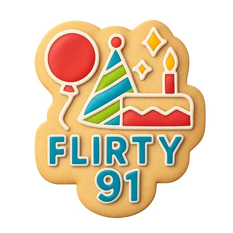Flirty 91 with a Bow Tie Cookie Cutter & Stamp, Fondant & Clay - 4x4" gallery