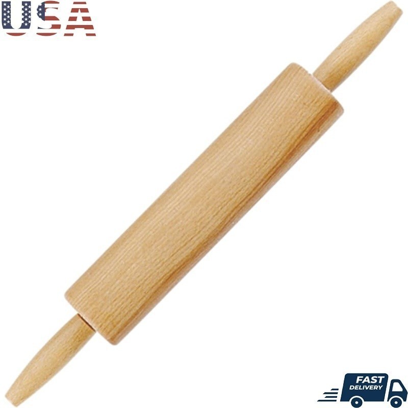 Wood Rolling Pin Kitchen Baking Tool Dough Roller Pastry Cooking Utensil New