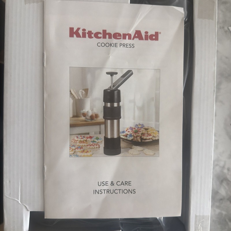 KitchenAid Cookie Press, 12 Shapes, Stainless Steel, Model New Open Box gallery