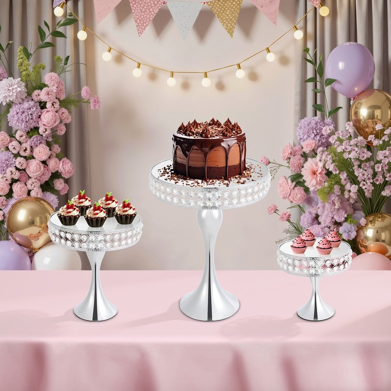 3pcs Of Cake Display Stands For Wedding/party/birthday/baby Shower/celebration