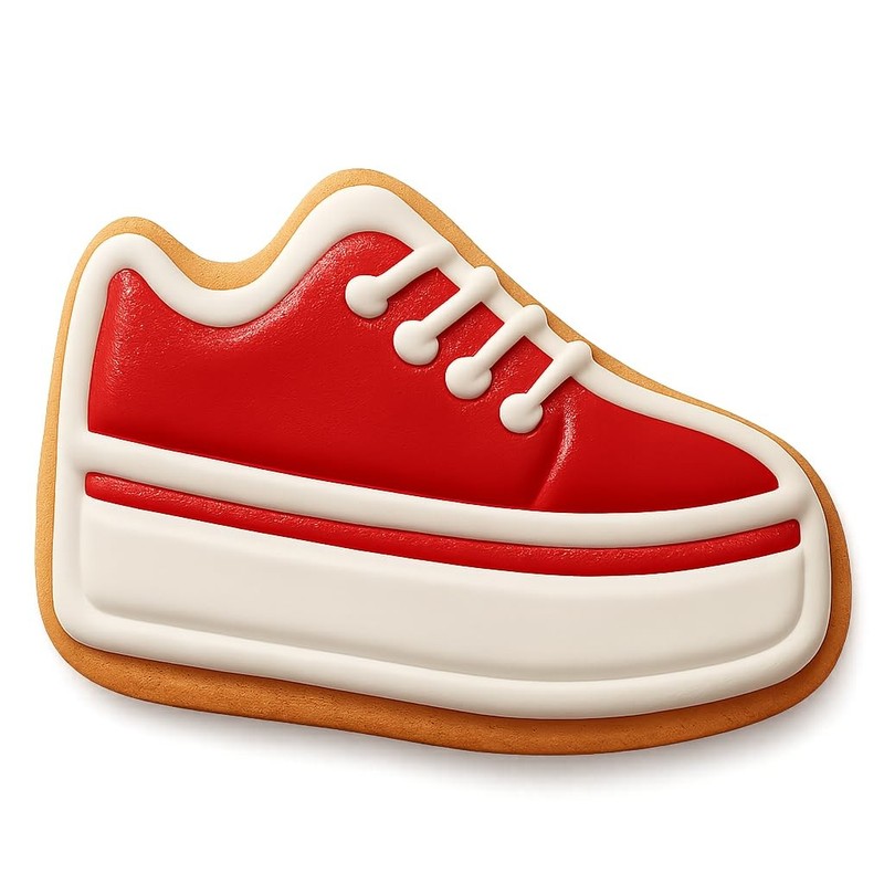 Glittery Platform Sneaker Cookie Cutter & Stamp, Fondant & Clay - 4x2.8 gallery