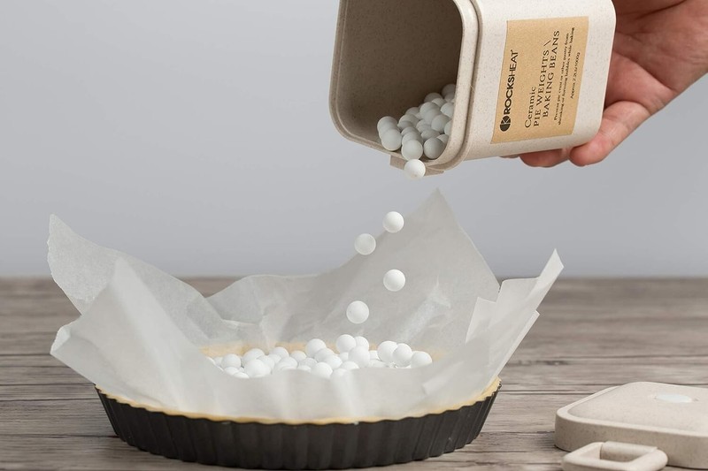 ROCKSHEAT Ceramic Pie Weights - Food Grade - High Heat Resistant - Reusable gallery