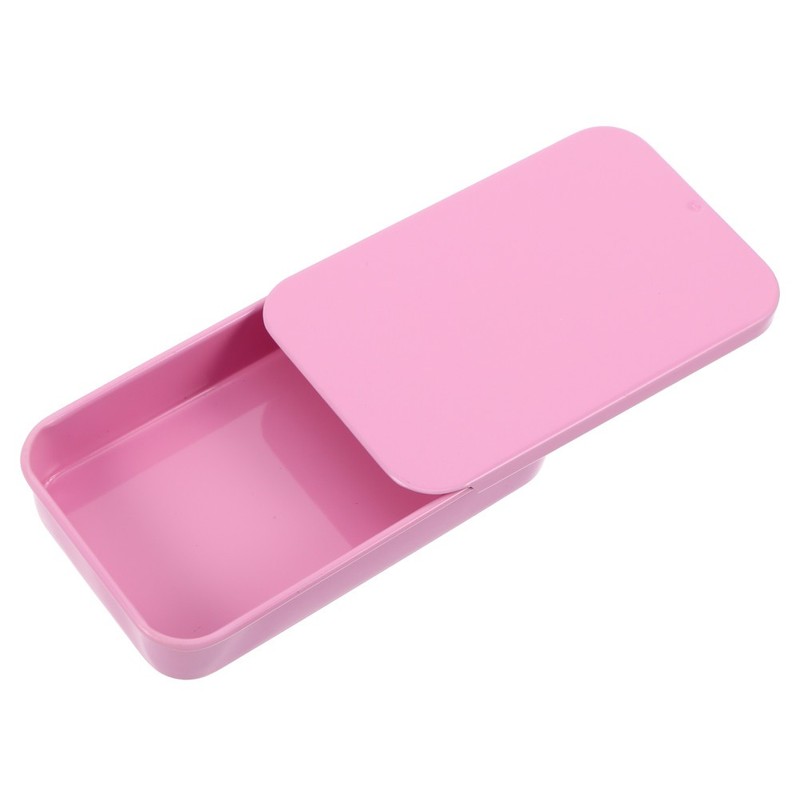 Metal Keepsake Tin Candy Box Rectangular Boxes with Lids Retro Style Canister