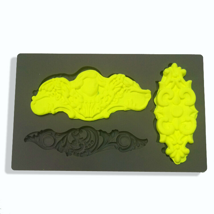 F5043 Embossed Decoration Clay Fondant Silicone Mold European Style Pattern DIY gallery
