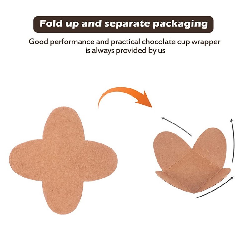 Chocolate Paper Candy Cups Truffle Wrappers Liners Muffin Tins Khaki 200 PCS gallery