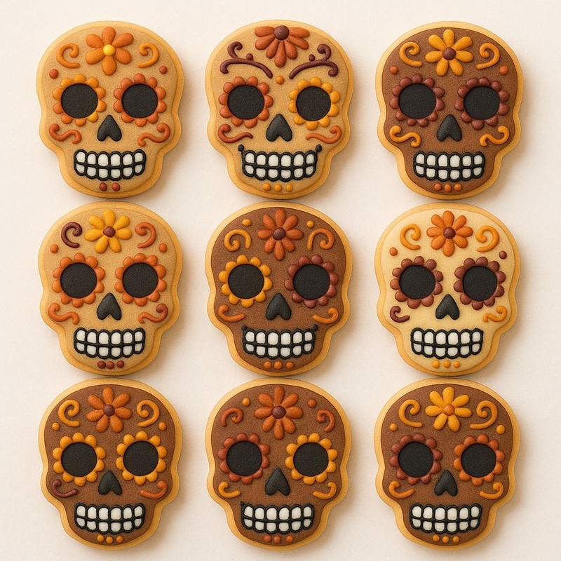 1 Dozen 12 Mini Skull Cookie Cutter 1.75'' Metal Halloween Party Favors gallery