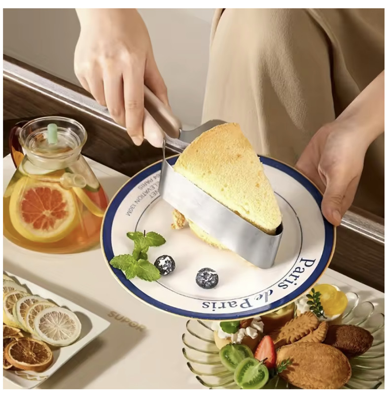 Stainless Steel Cake Cutter - All-in-One Slicing Tool for Even Cake Portions gallery