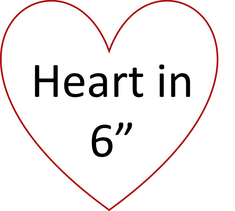 Cake Topper Image on sugar paper ( Valentine's Day calendar ) 6 inches heart. gallery
