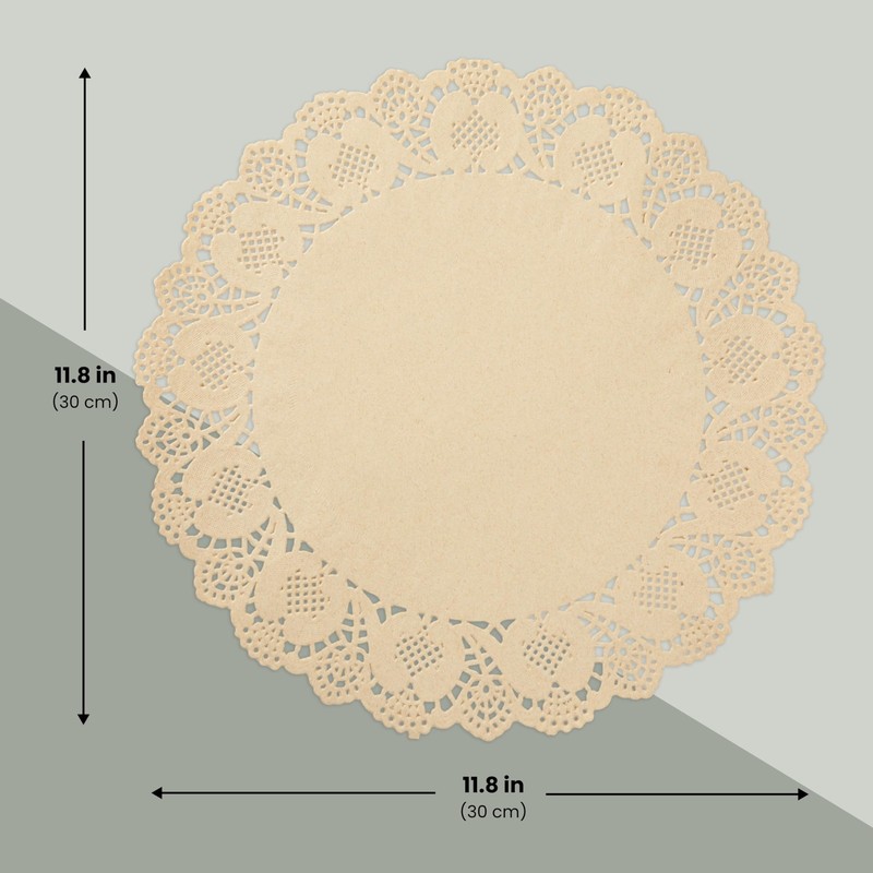 Juvale Paper Placemats - 12-Inch Round, Brown, 250 Count - 12-Inch, Brown gallery