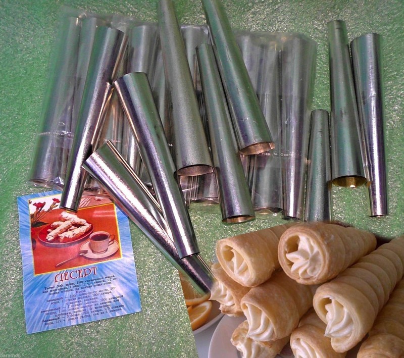 Filled Dessert Pastry Cone Metal Molds Set Tubes Cannoli Rurki Cream Horns gallery