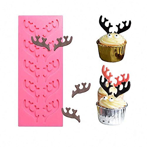 Deer Antler Shape Silicone Fondant Mold - Elk Stag Horn Gum Paste Chocolate gallery