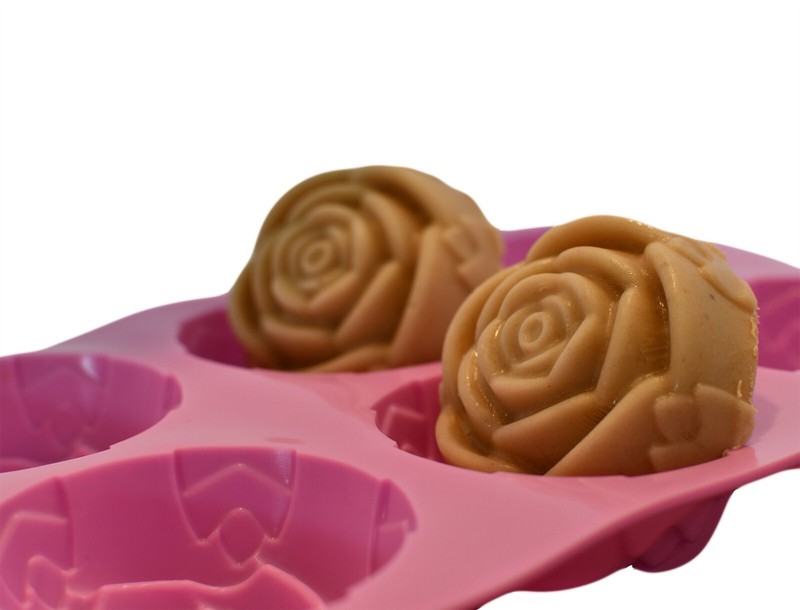 Silicone Rose Flower Cake Topper, Soap, Cake, Jelly, Chocolate, Candy, Ice 2pack gallery