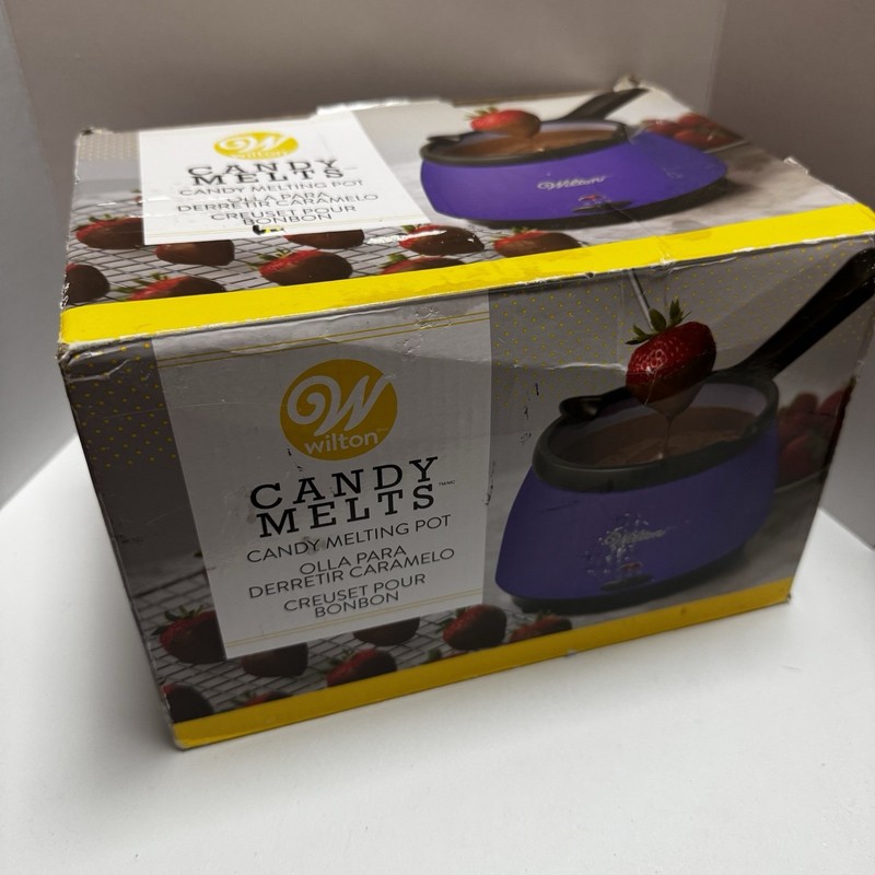 Wilton Candy Melting Pot Removable Silicone Pot Heat-resist Handle NEW OPEN BOX. gallery
