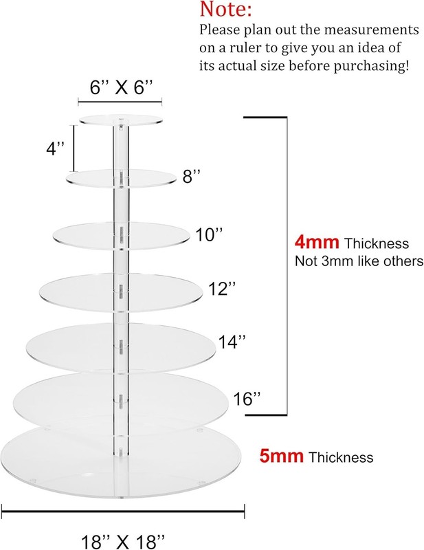 NEW 7 Tier Round Cake Cupcake Dessert Stand Wedding Birthday NO TARIFFS gallery
