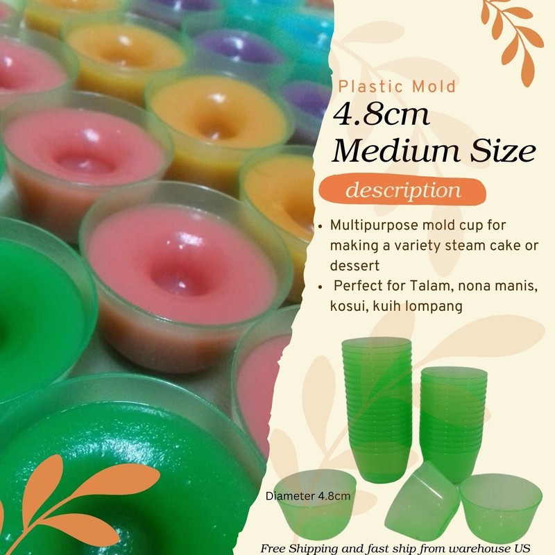 Medium(M)4.8cm 36pieces Multipurpose mold cup for steam cake or dessert FreeShip