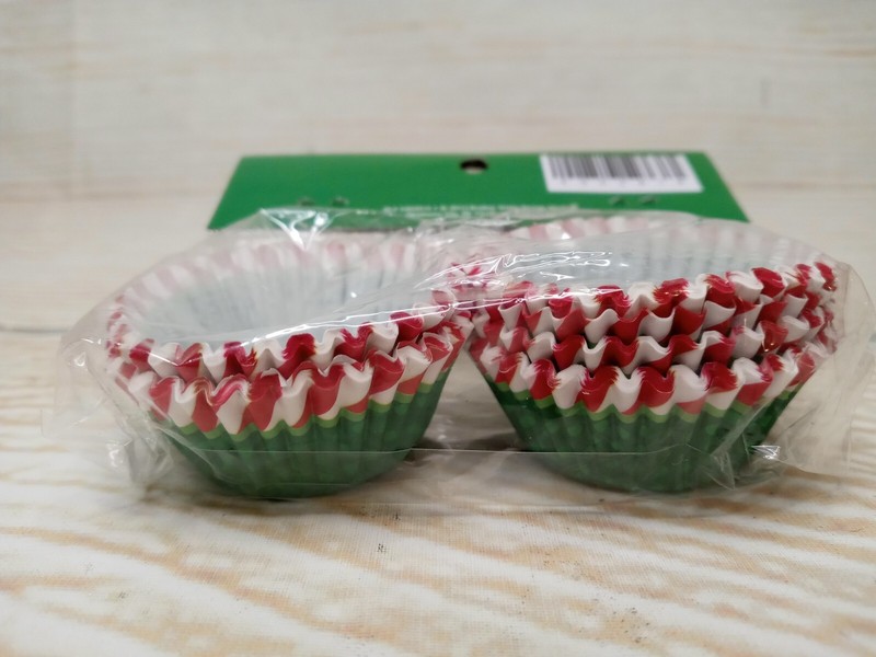 New! CHRISTMAS Grinch MINI Cupcake Liners Cups Wrappers Party Muffin Candy Cane gallery