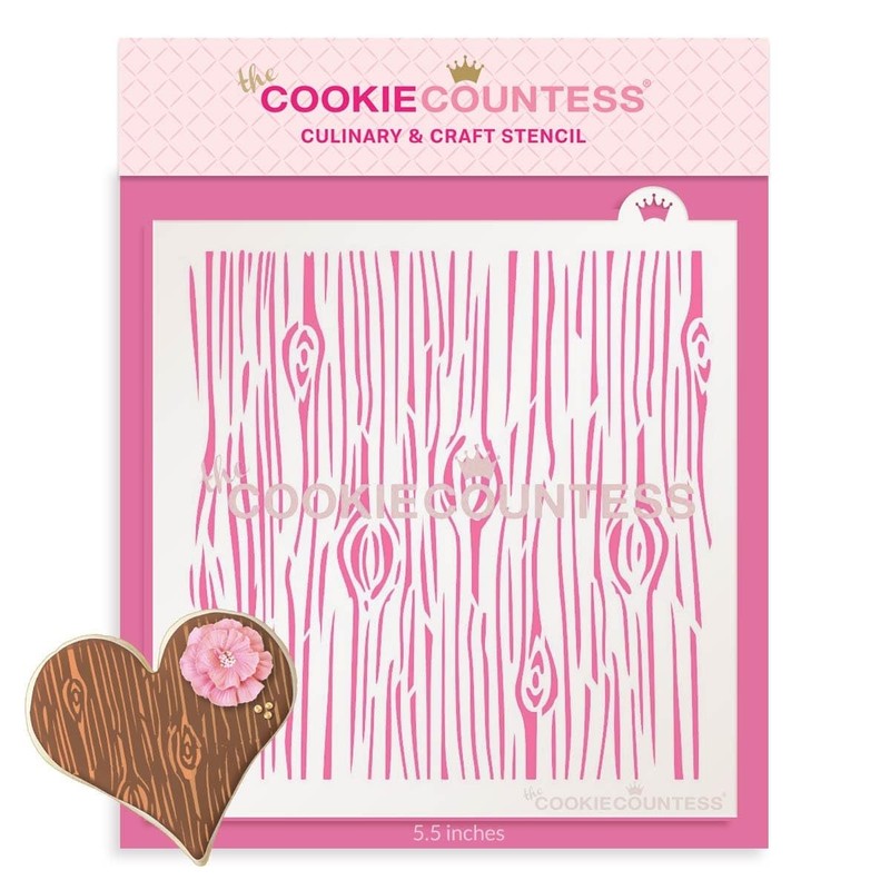The Cookie Countess New Wood Grain Stencil