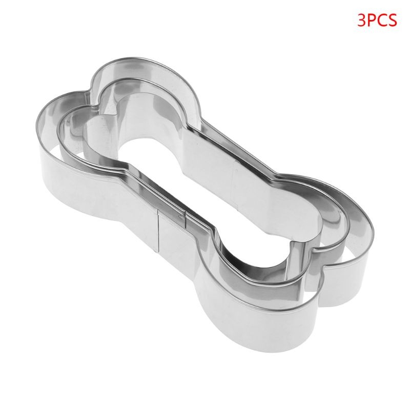 3pcs/set Dog Bone Shaped Cookie Cutter Mold Stainless Steel Pastry Biscuit Cake gallery